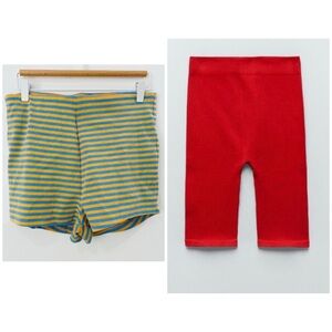 NEW Zara bike shorts and stripe shorts bundle
